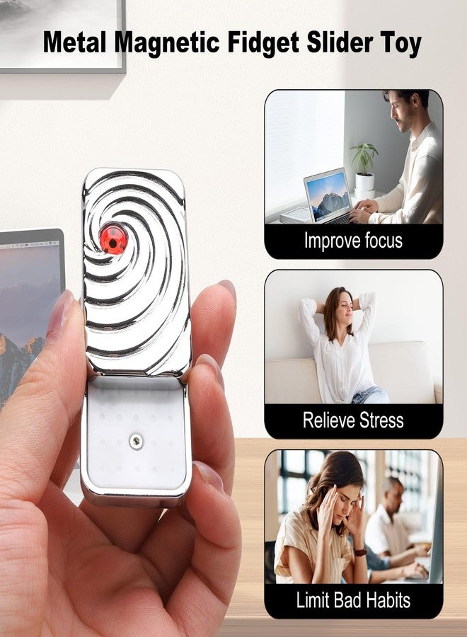 Bihevn Magnetic Fidget Slider -Infinite Magnetic Slider , EDC Fidget Toy, Metal Portable Stress Relief Tool for Adults Gifts for Boyfriends, Husbands, and Fathers（Silver） - Image 4